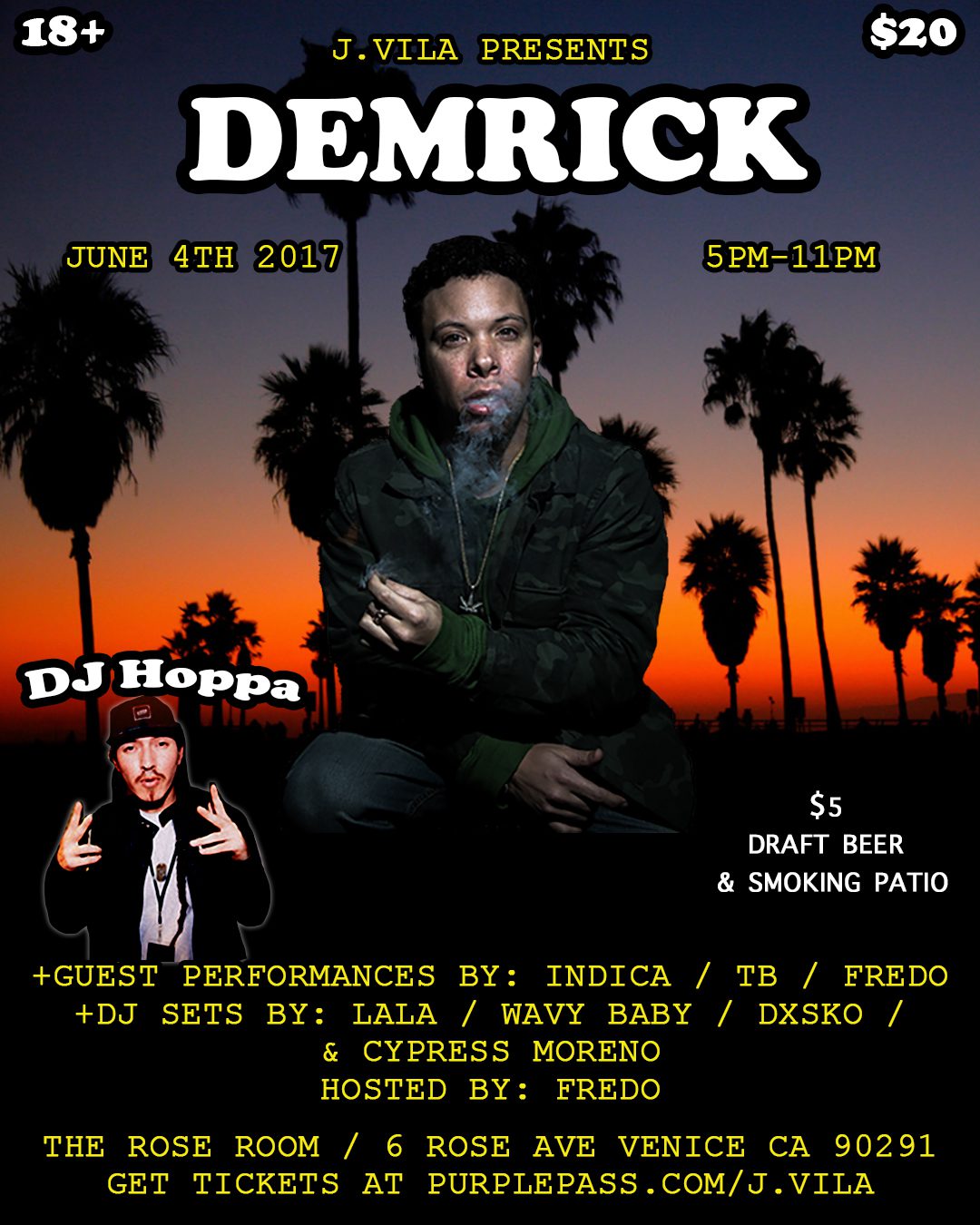Demrick Performing Live In Venice Beach, CA June 4th 2017