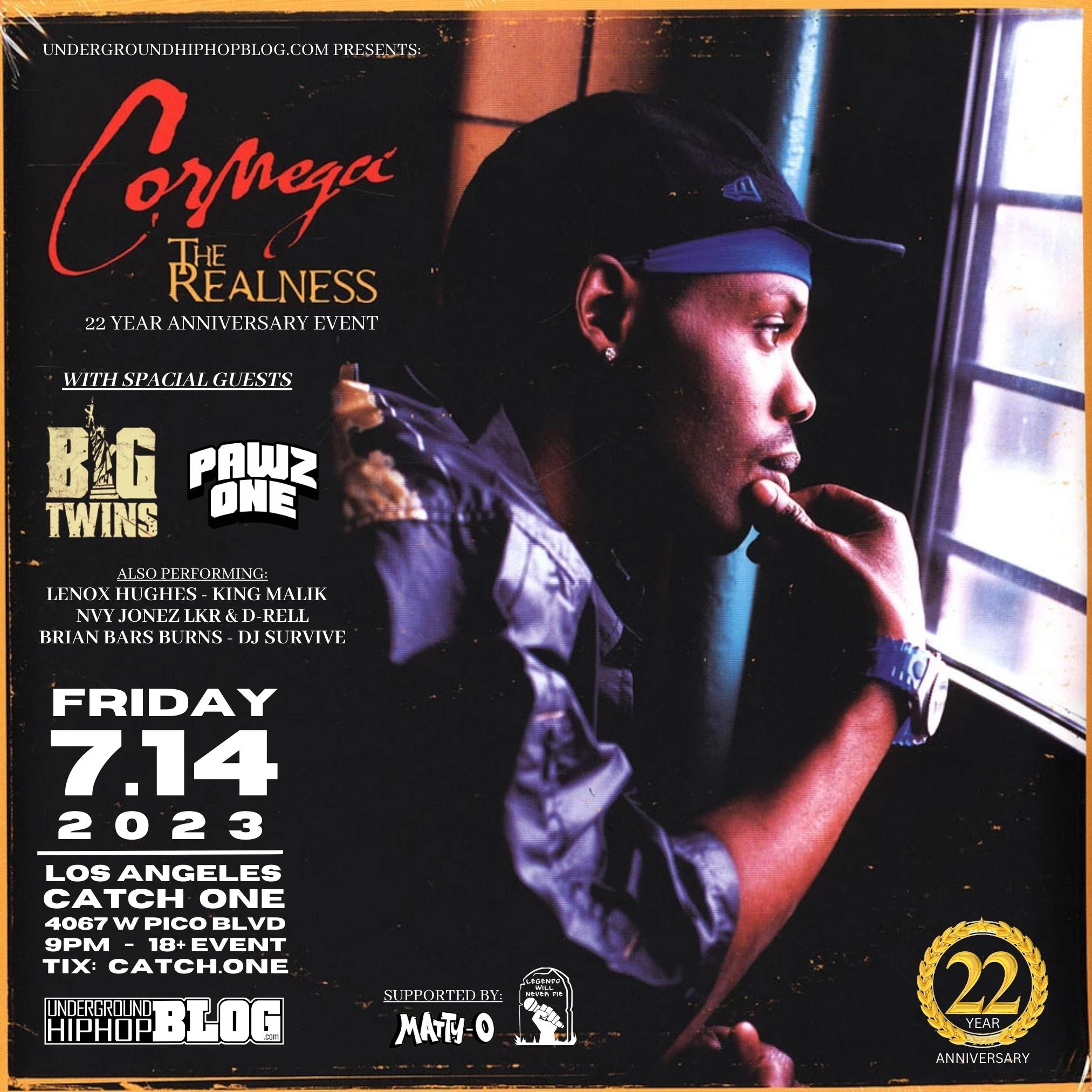 Cormega Hits Los Angeles July 14th 2023 At Catch One 