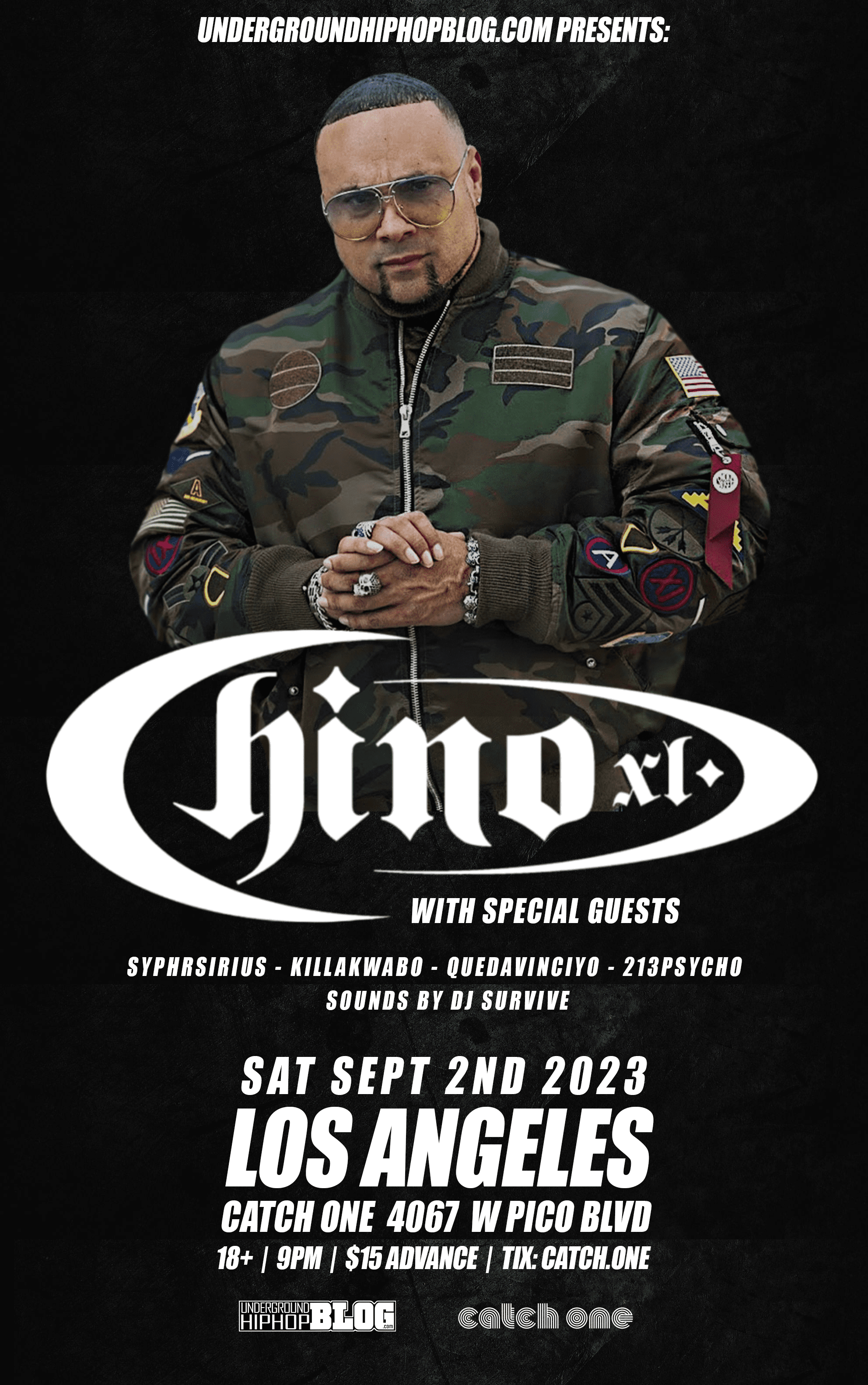 Chino XL Hits Los Angeles Sat Sept 2nd 2023 At Catch One ...